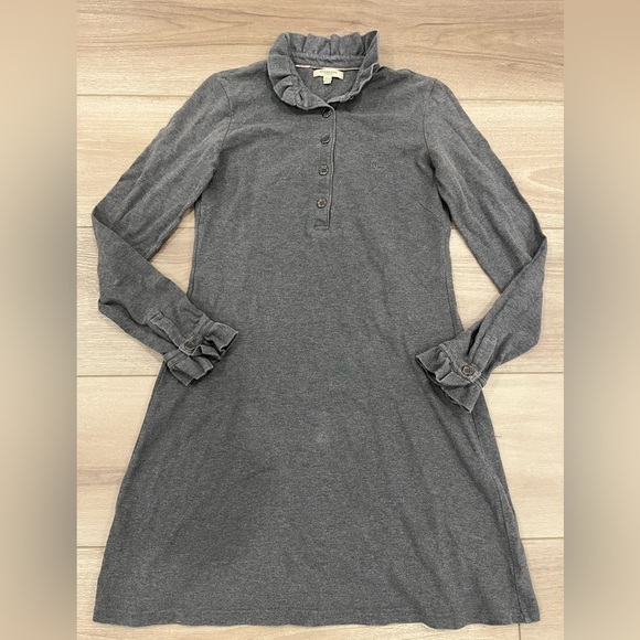 Burberry London Grey Polo Dress - Ruffled Collar, Classic Fit, Size M, Designer - Picture 1 of 9